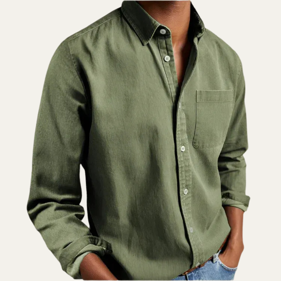 Men’s Classic Cotton Long Sleeve Dress Shirt
