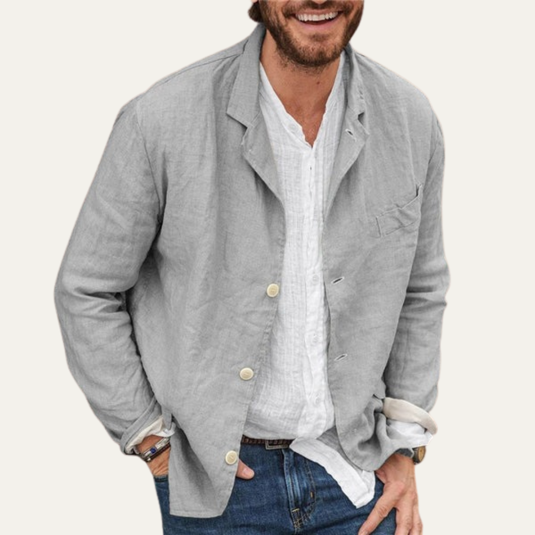 Men’s Lightweight Relaxed Fit Linen Blazer
