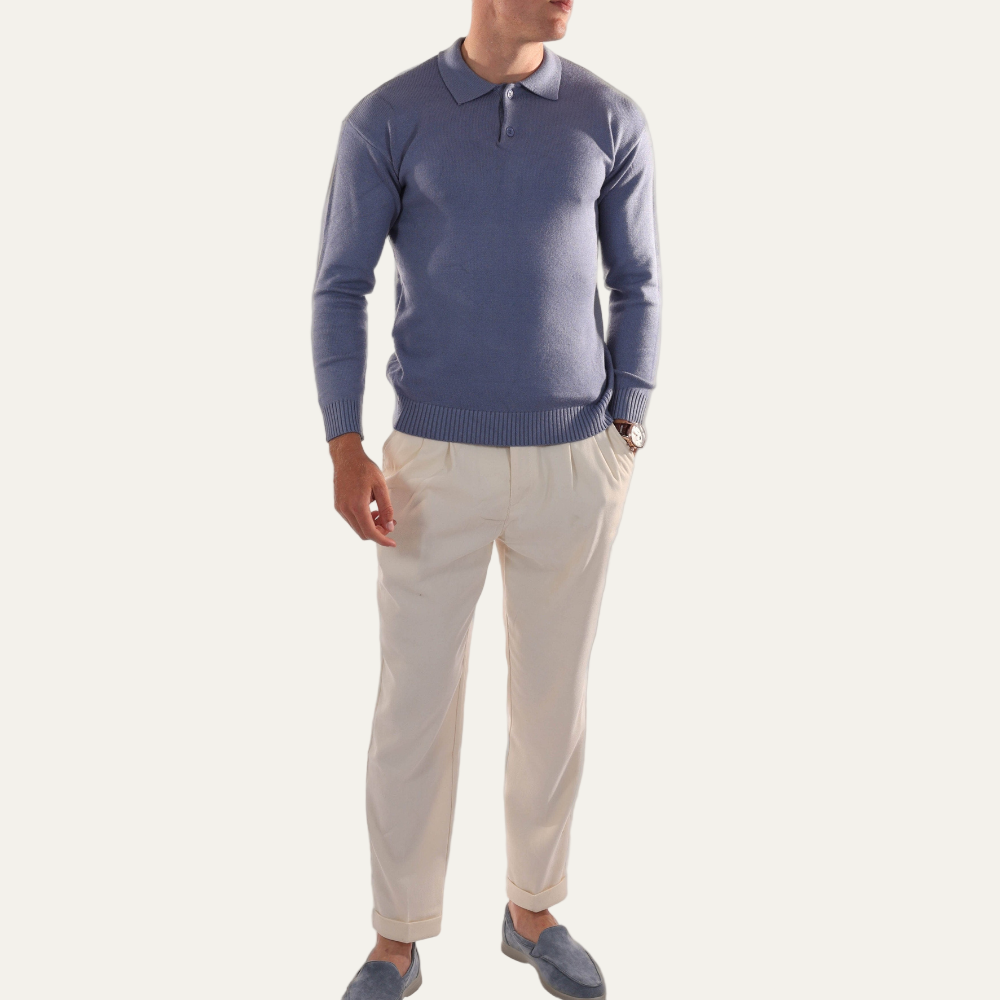 Men’s Refined Knit Polo Sweater