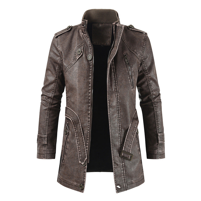 Stylish Mens Belted Zip Up Jacket All Seasons