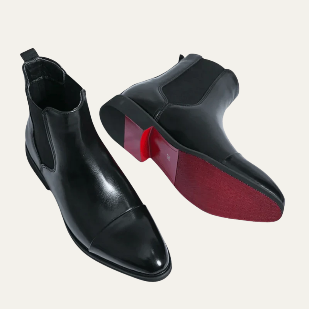 Men’s Polished Cap Toe Chelsea Boots