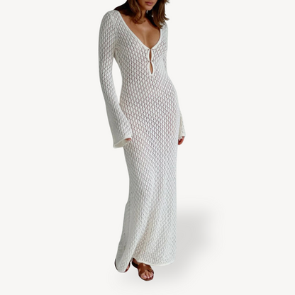 Knit Beach Coverup Maxi Dress Women