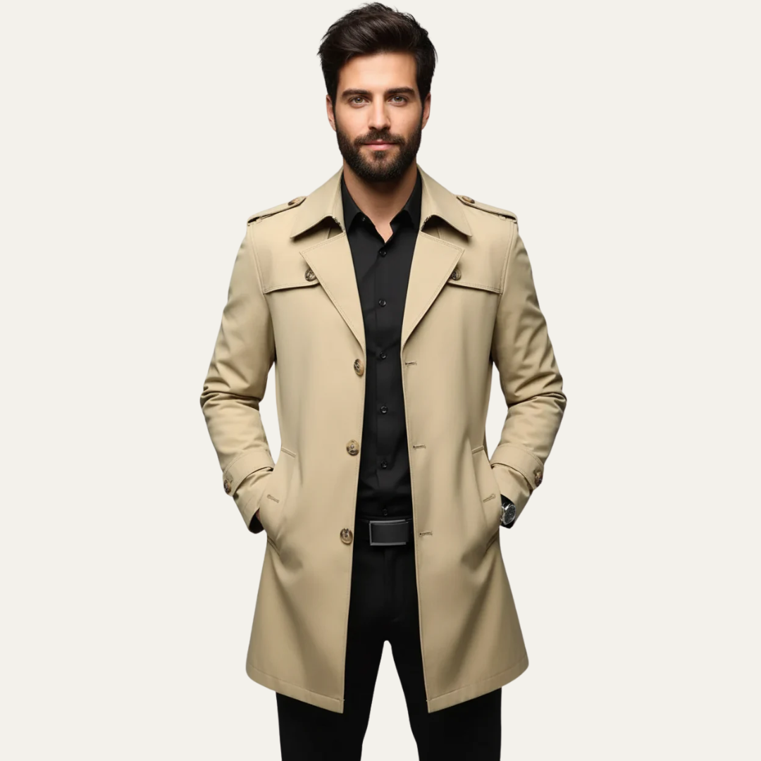 Men’s Classic Short Trench Coat