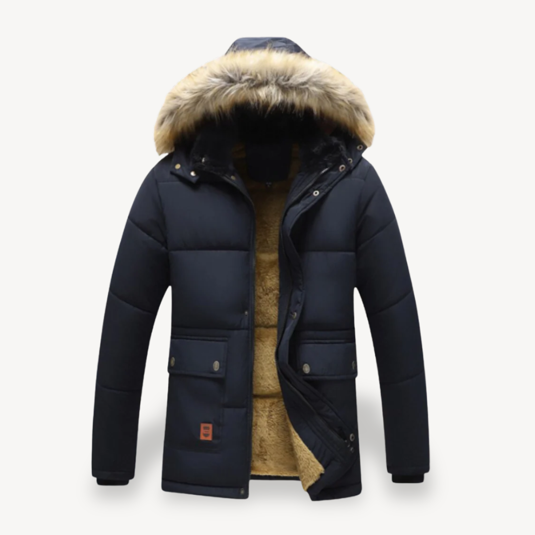 Men’s Faux Fur-Lined Parka Jacket