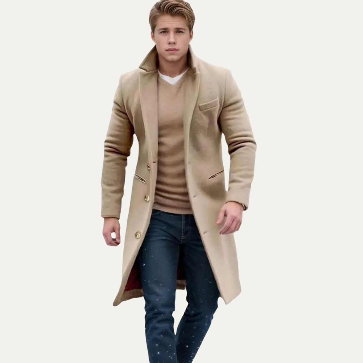 The Wandsworth Men's Elegant Wool Blend Winter Overcoat