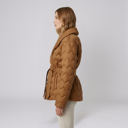 Alyssa | Down Jacket - Belted Elegant Autumn Outerwear for Women