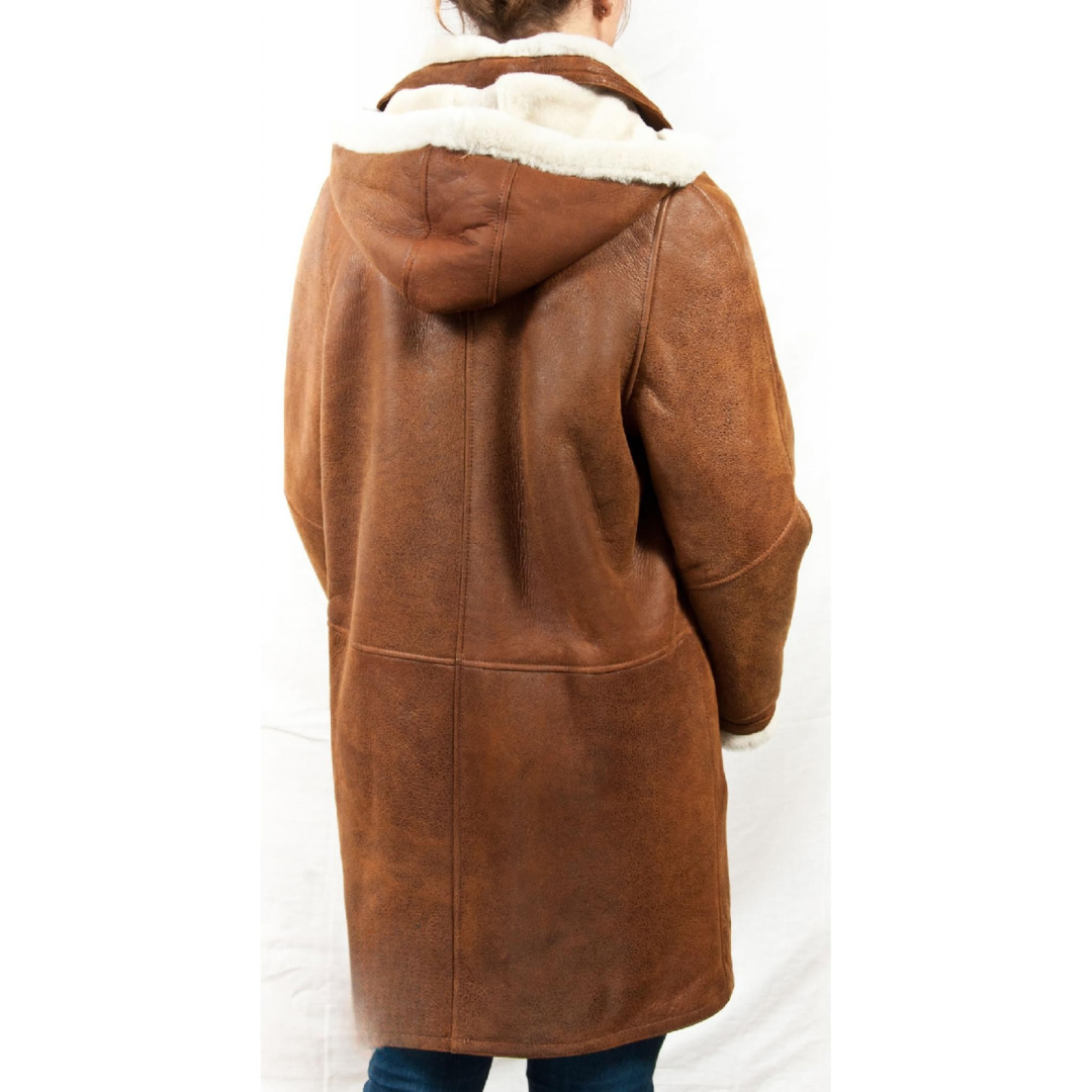 Ysa | Women's Hooded Long Jacket – Relaxed Fit Winter Coat with Cozy Shearling Lining