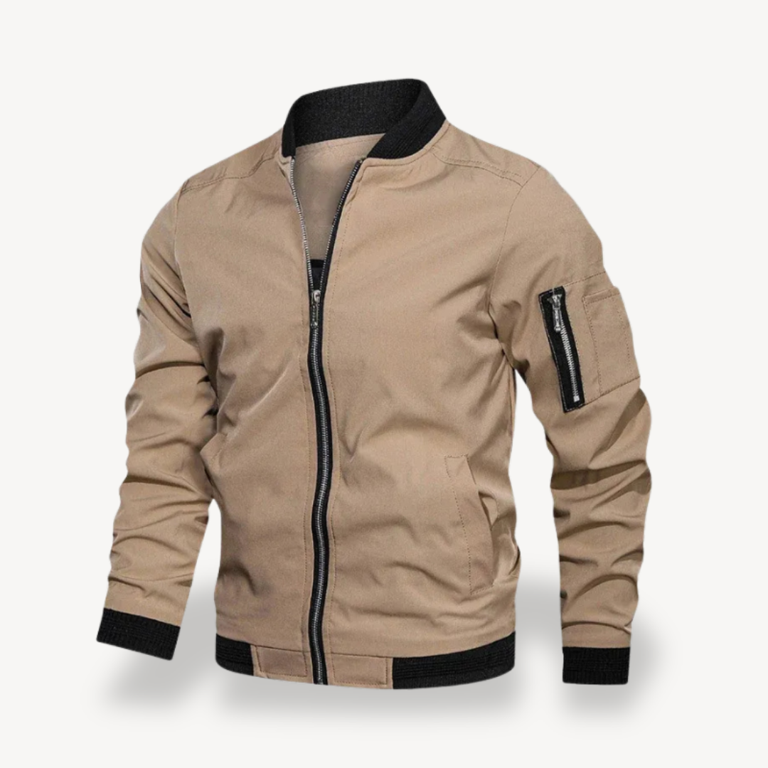 Men's Lightweight Polyester Bomber Jacket