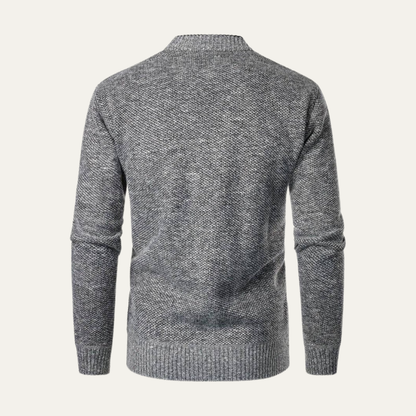 Men’s Textured Knit Shawl Collar Cardigan