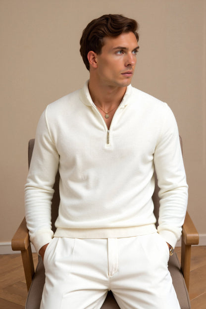 Klaus - Casual Quarter-Zip Jumper Men
