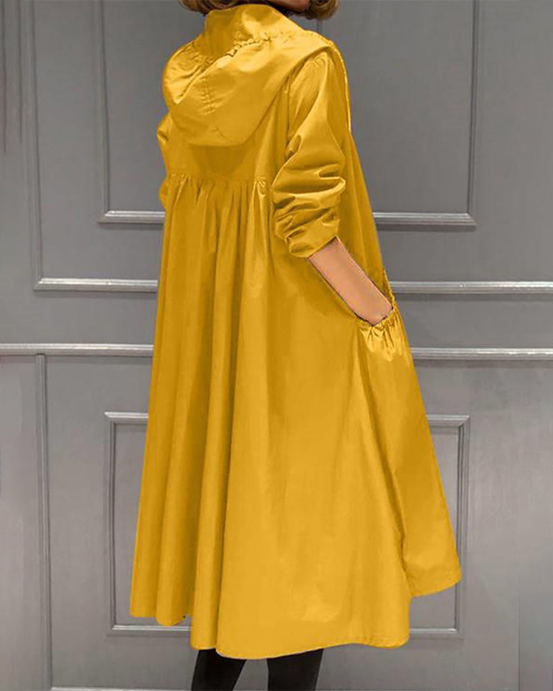 Classic Simple Short Raincoat for Daily Use