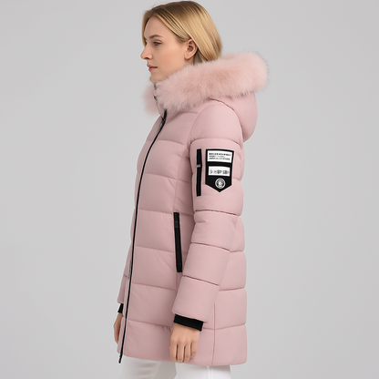 Alexis | Puffer Coat - Oversized Quilted Winter Outerwear with Fur Hood for Women