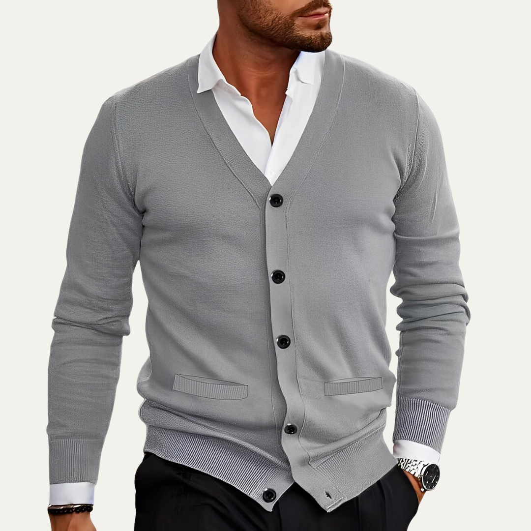 Men’s Classic Fine Knit Button Cardigan