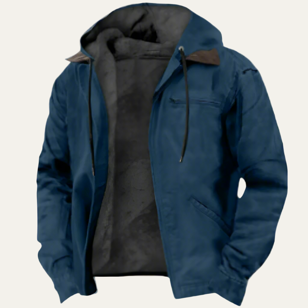 Men’s Winter Hooded Cotton Zip Jacket