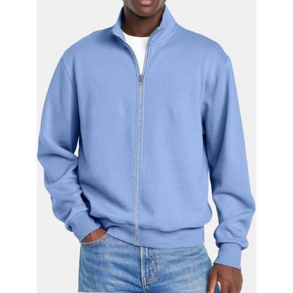 Men’s Classic Full Zip Stand Collar Sweatshirt Jacket
