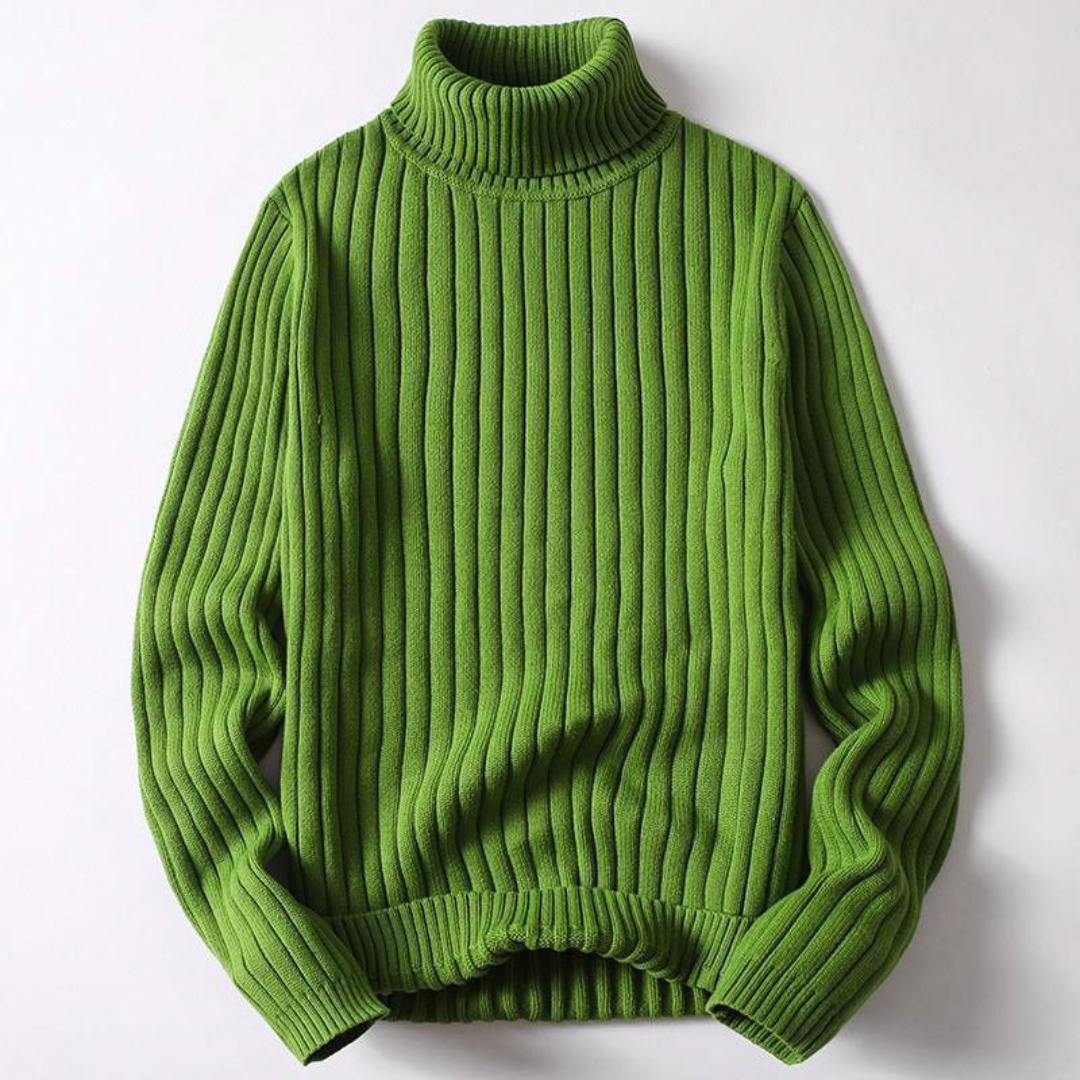 Men’s Oversized Ribbed Turtleneck Sweater