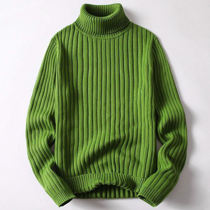 Men’s Oversized Ribbed Turtleneck Sweater