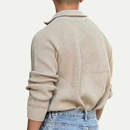 Men’s Classic Style Heavy Knit Quarter Zip