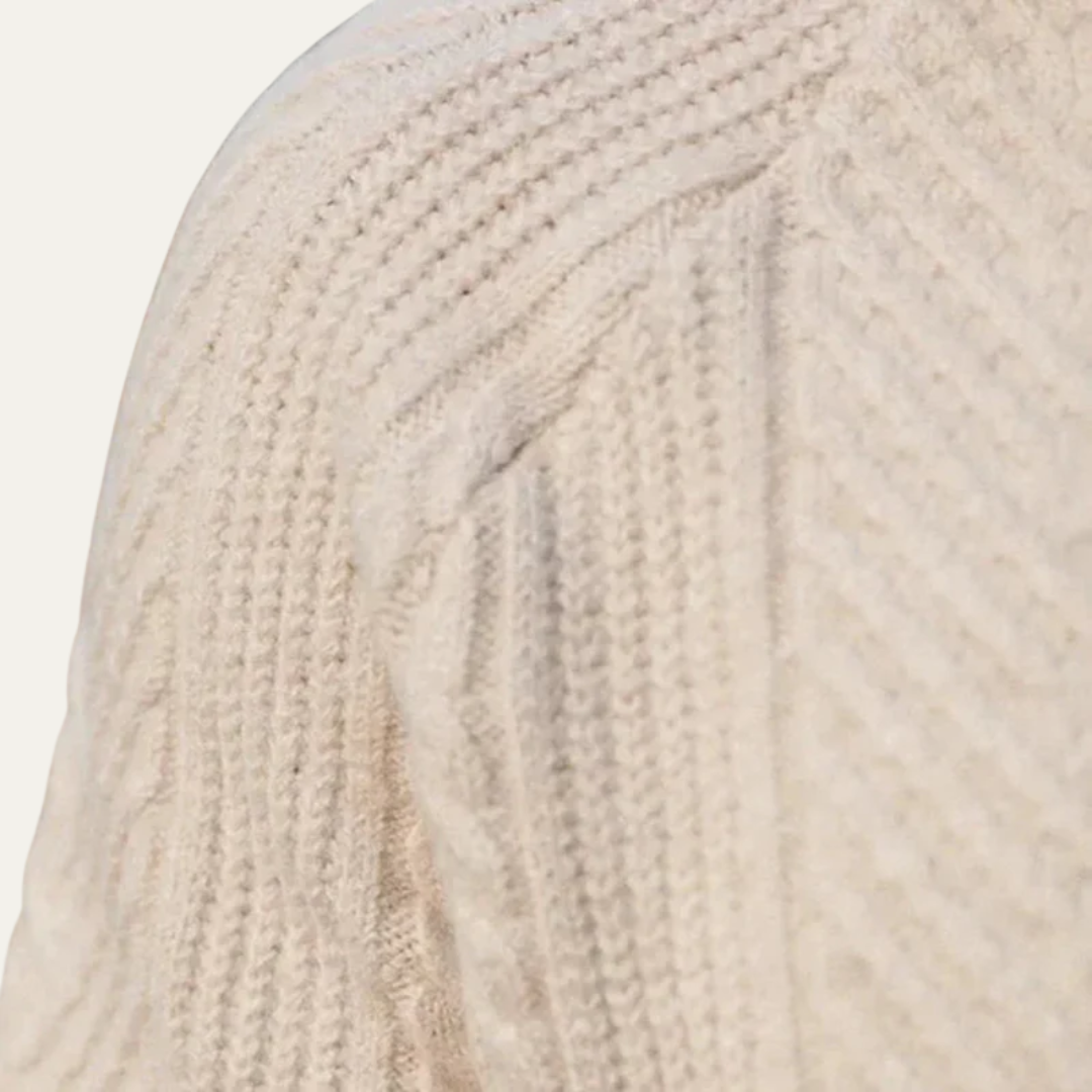 Men’s Chevron Knit Quarter Zip Polo Sweater