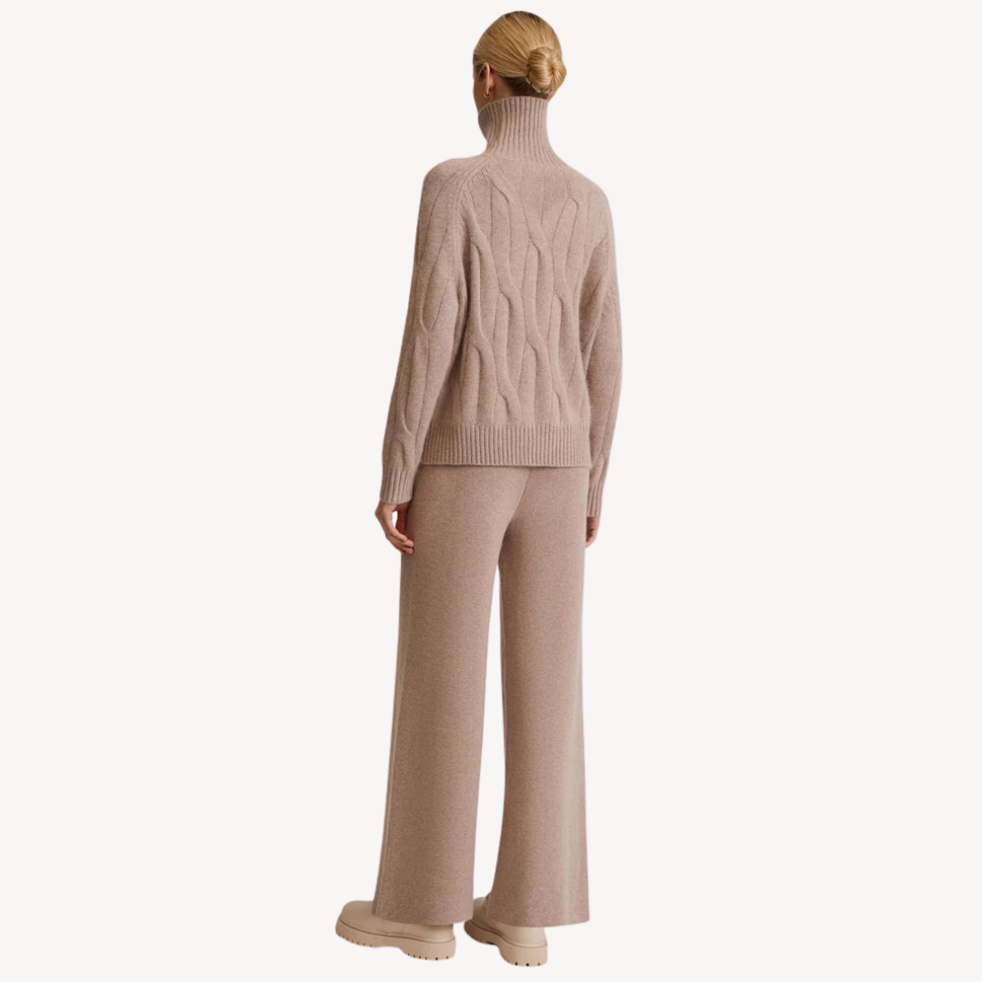 Cable Knit Sweater and Pants Set