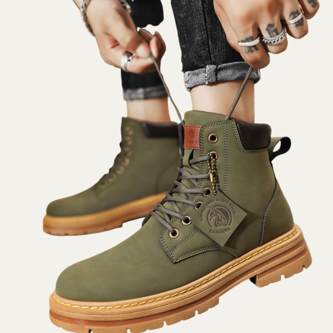 Men’s Rugged Matte Lace Up Ankle Boots