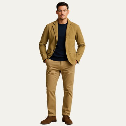 Men’s Casual Cotton Two Button Blazer