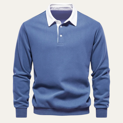 The Marlowe Men’s Casual Smart Polo Collar Jumper