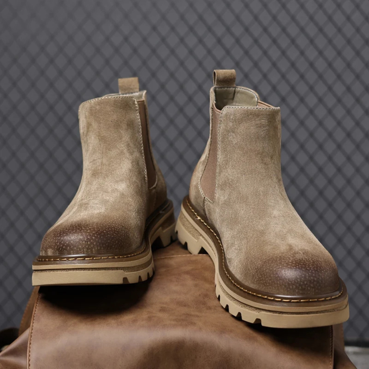 The Cardiff Bay Men's Comfortable Suede Chelsea Boots