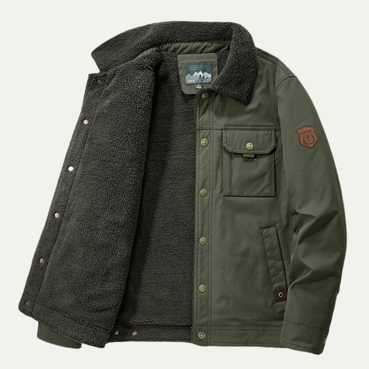 The Warwick Men’s Warm Fleece Lined Outdoor Winter Jacket
