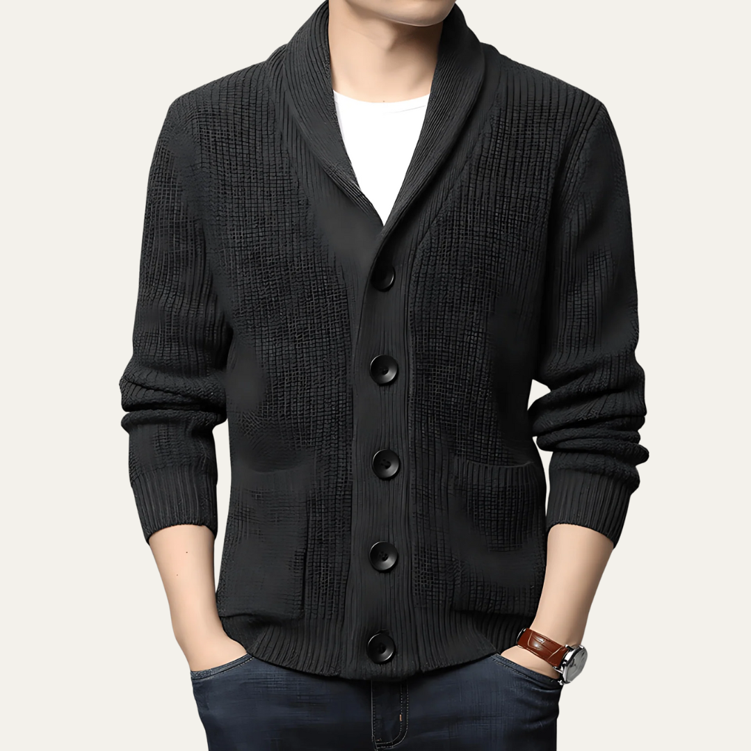 Men’s Shawl Collar Button Cardigan