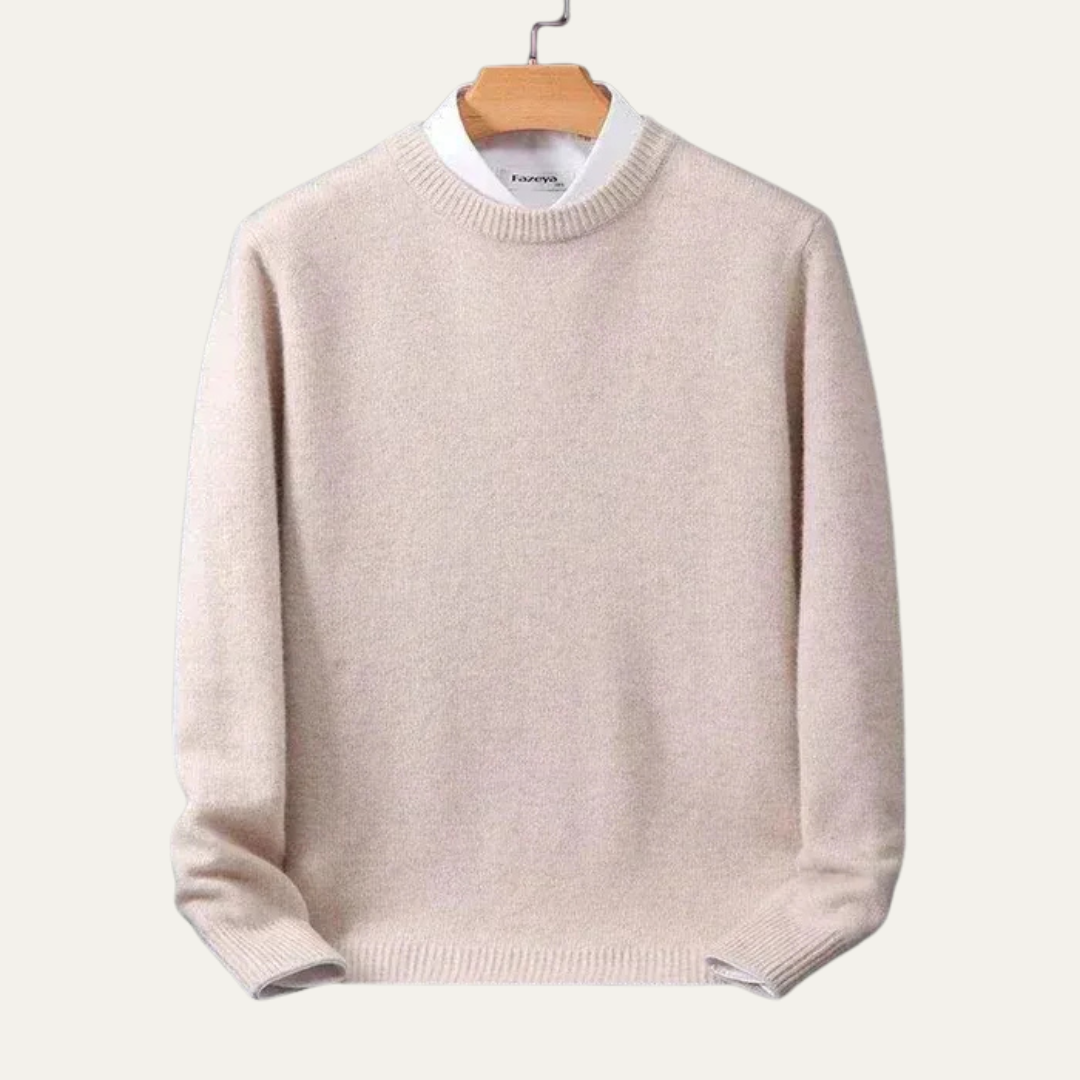Men’s Classic Plain Knit Crew Neck Sweater