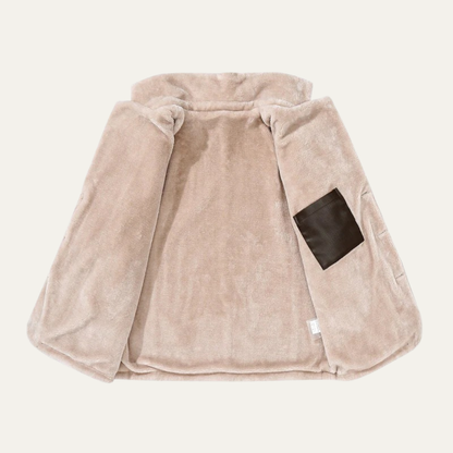 Men’s Faux Shearling Lined Blazer Jacket
