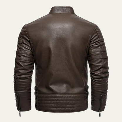 The Grayshire Men’s Vintage Shearling Lined Leather Jacket