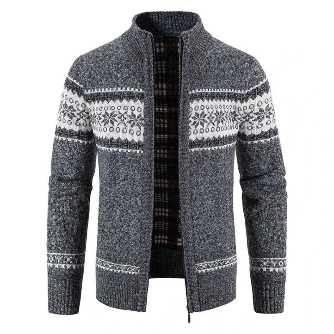 Men's Textured Zip Sweater | Knit