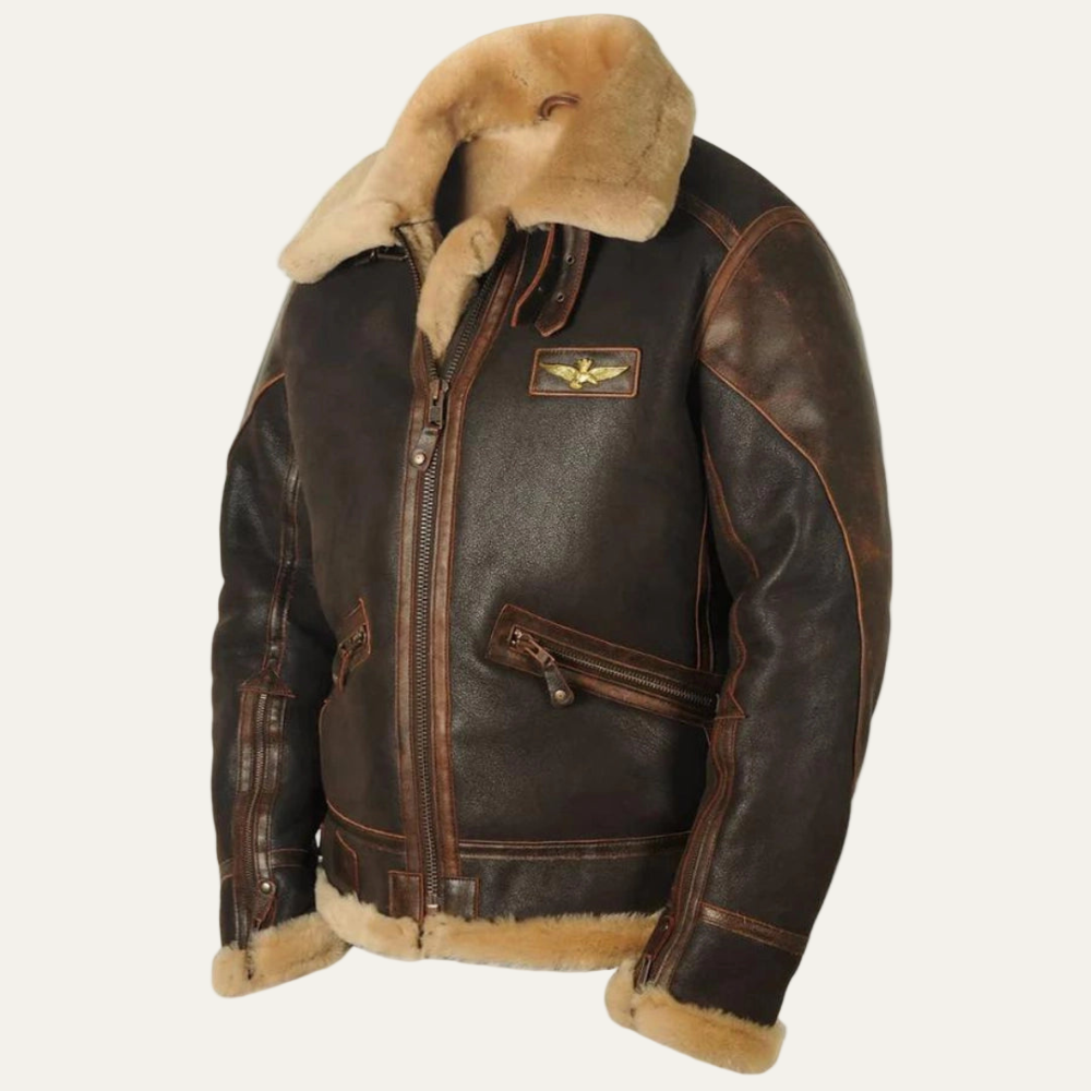 Men’s Shearling Aviator Leather Jacket