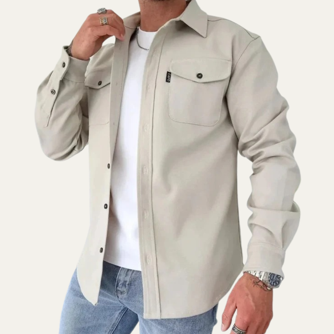 Men’s Casual Button Front Overshirt