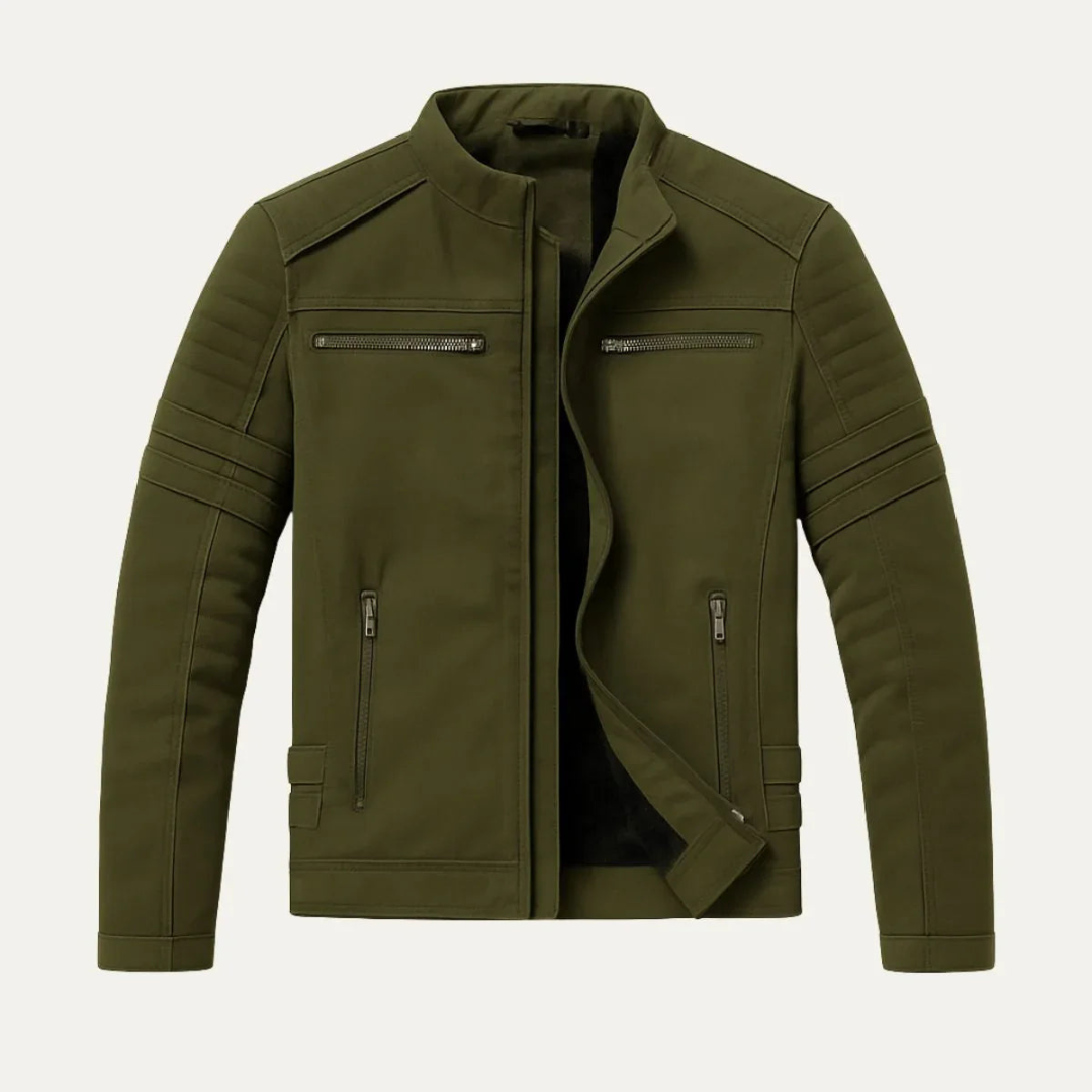 Men’s Fitted Motorcycle Zip Jacket