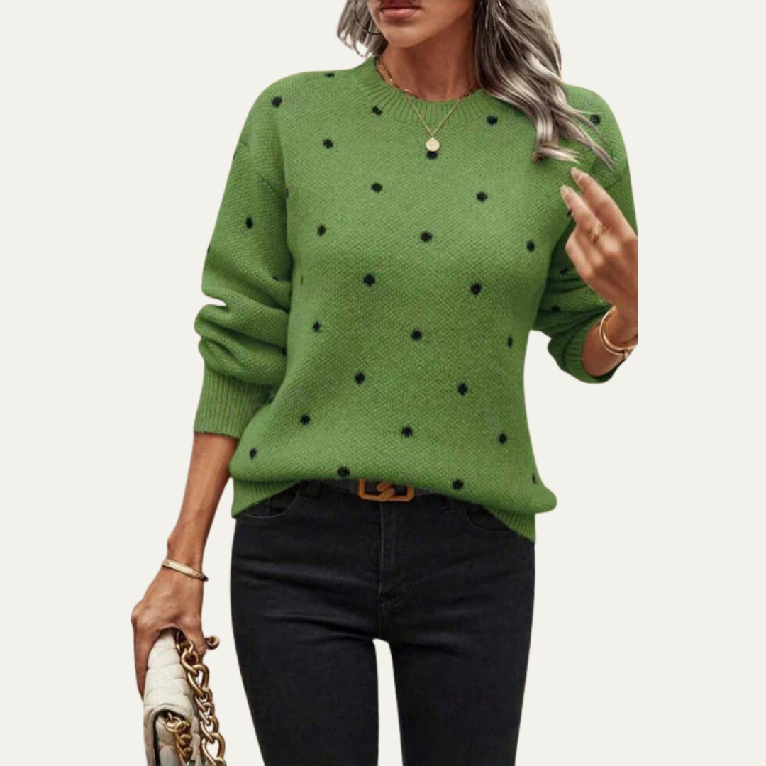 Women’s Polka Dot Knit Sweater