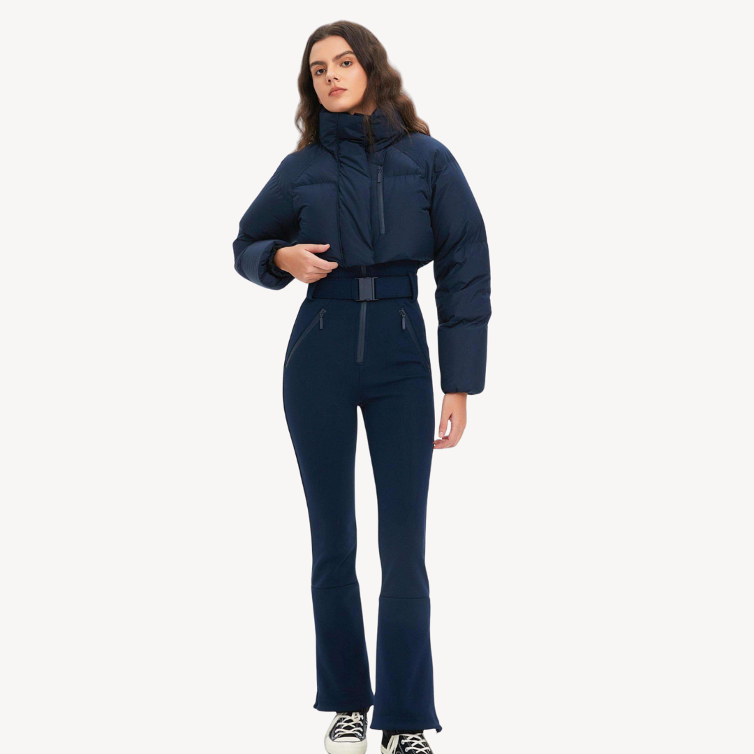 Women's Puffer Jacket with Belted Pants