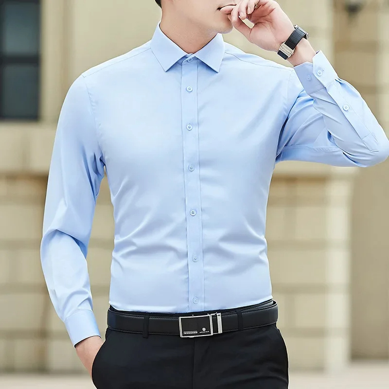 Classic Fit Dress Shirt for Men Long Sleeve - BritishElegance