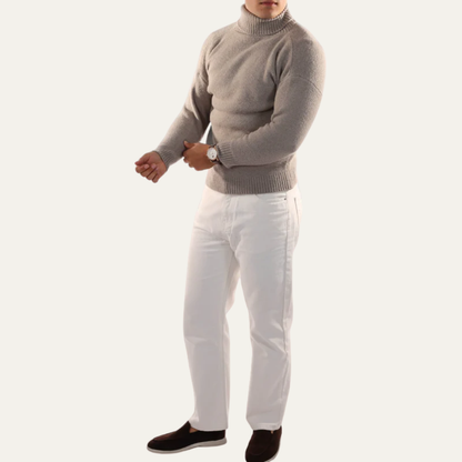 Men’s Plush Oversized Turtleneck Sweater