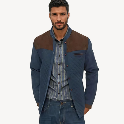 Men’s Quilted Jacket with Button Closure