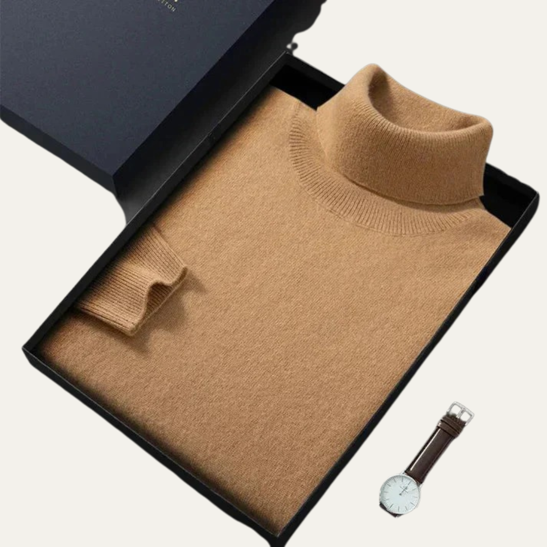 Men’s Smooth Knit Turtleneck Pullover