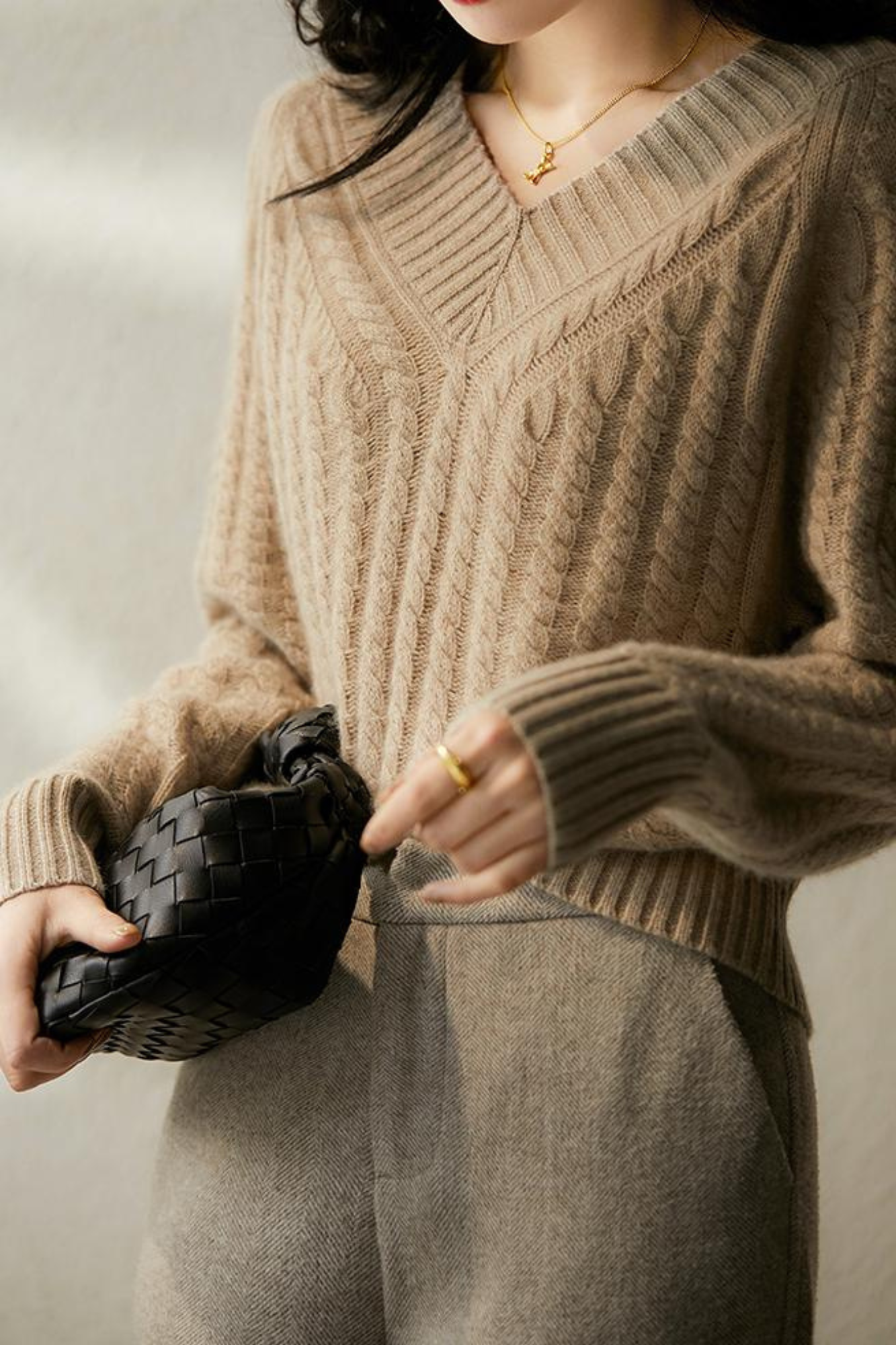 Romy | Women's V-Neck Knit Sweater