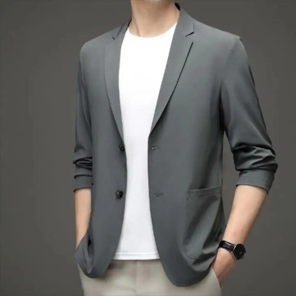 Slim Fit Men's Classic Two Button Blazer Jacket - BritishElegance