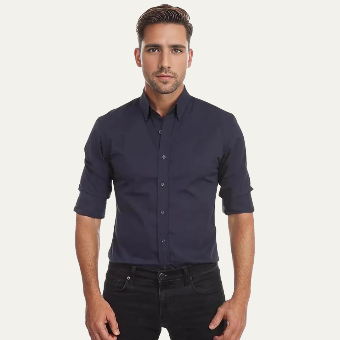 Men’s Slim Fit Casual Long Sleeve Button Down Shirt