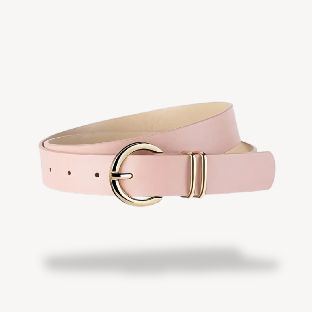 Women's Faux Leather Buckle Belt
