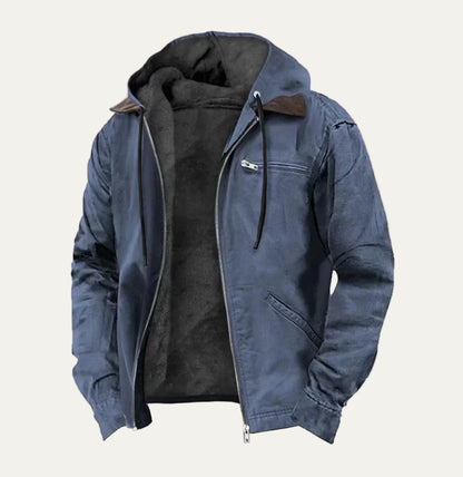 Men’s Rugged Sherpa Lined Canvas Work Jacket