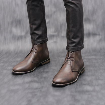 The Wildmere Men’s Vintage Ankle Brown Leather Boots
