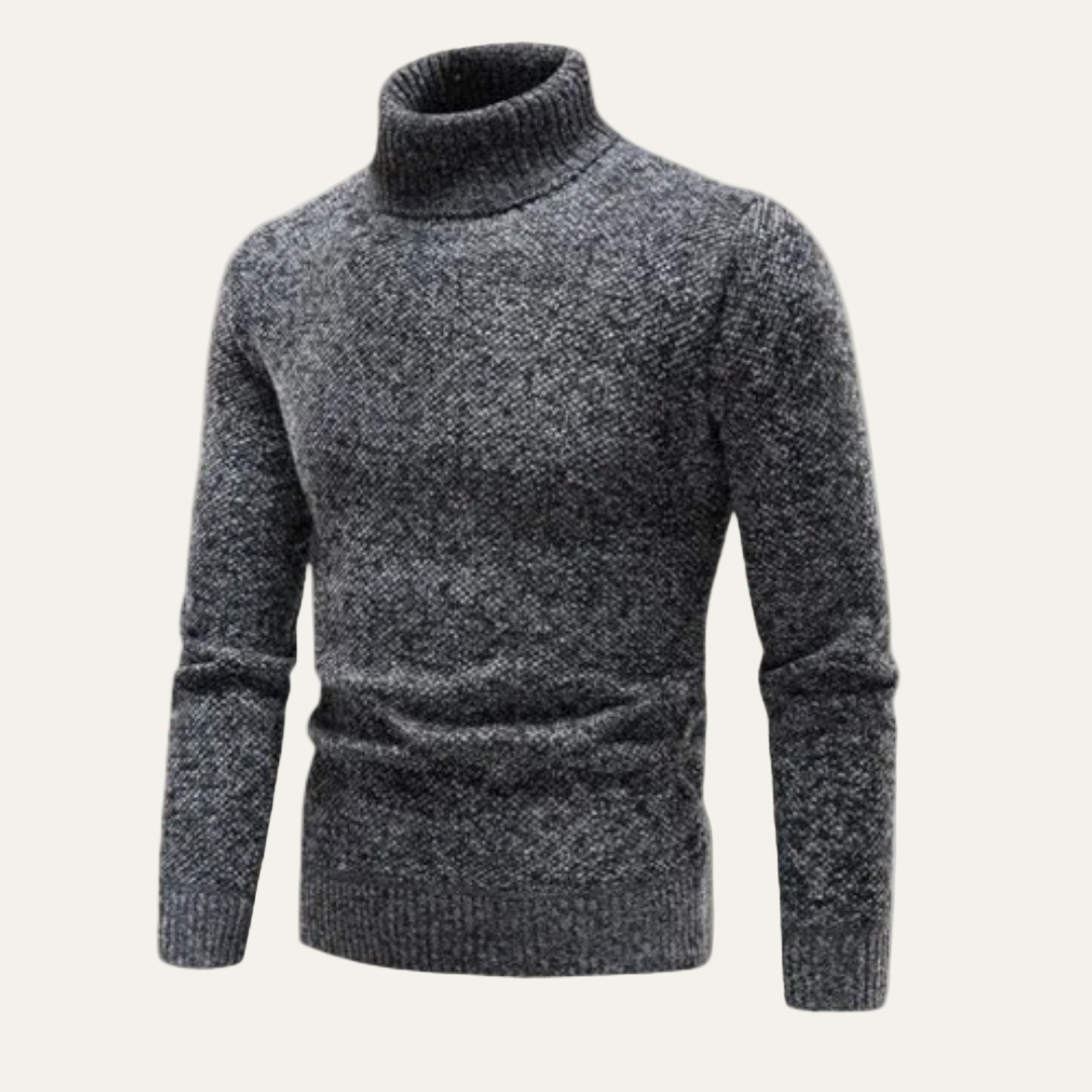 Men’s Textured Knit Turtleneck Sweater